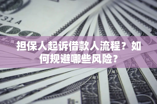 济南担保人起诉借款人流程？如何规避哪些风险？